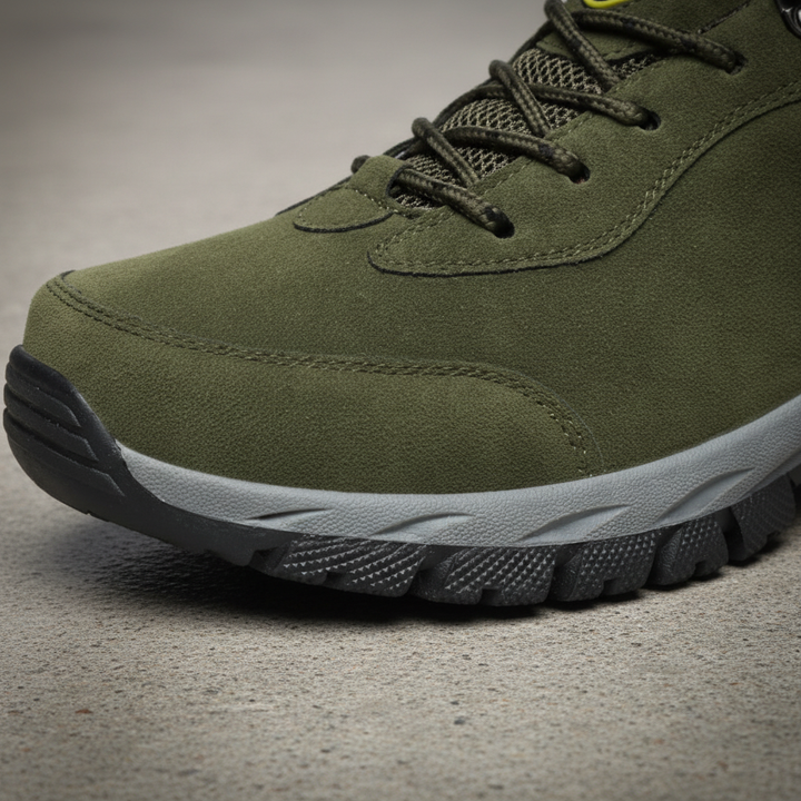 Pair of men's durable hiking and walking shoes, Wesley, in a comfortable, breathable design.