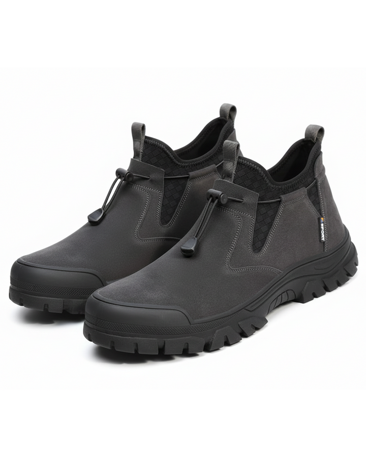 Men's West Ridge steel-toe slip-on work boots, durable & comfortable for safety.