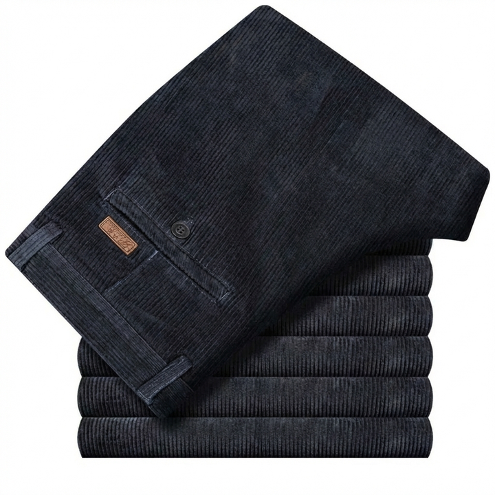 Men's Westford Corduroy Trousers, a classic cotton smart casual pant for comfortable everyday fall fashion.