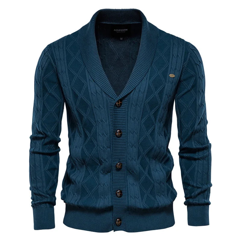 Men's Wexford Shawl Collar Sweater, a sophisticated classic knit offering elevated style and comfort.