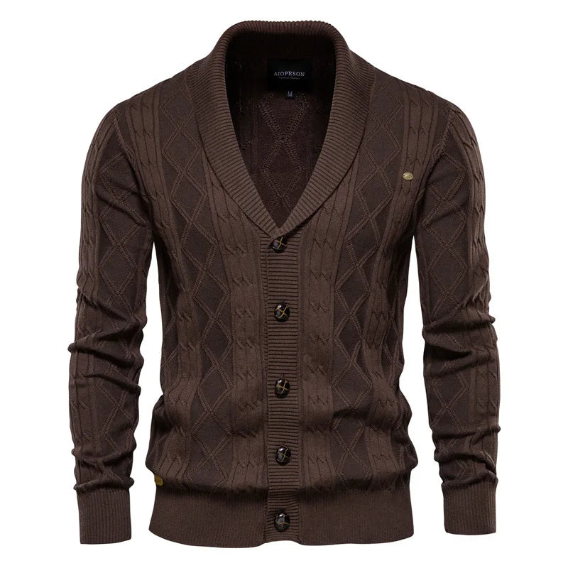 Stylish men's Wexford Shawl Collar Sweater, a versatile and warm layer for everyday fashion.