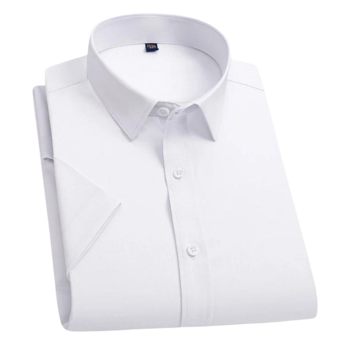 Durable men's wrinkle-free and anti-stain dress shirt. Keeps you looking sharp and crisp for business attire.