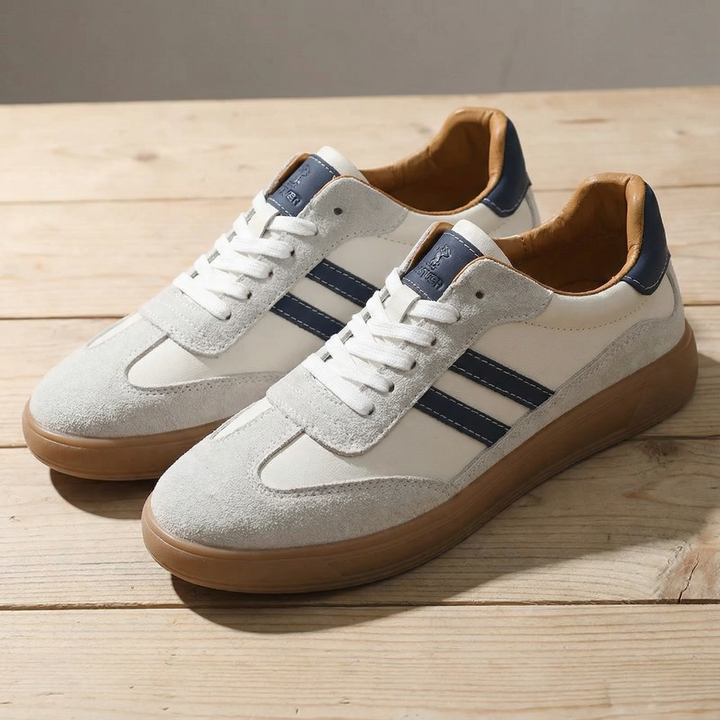 Brown men's Mason trainers, versatile athletic casual low-top sneakers for comfortable everyday wear.