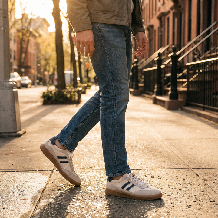 White men's everyday Mason trainers, comfortable low-top casual walking shoes for versatile wear.