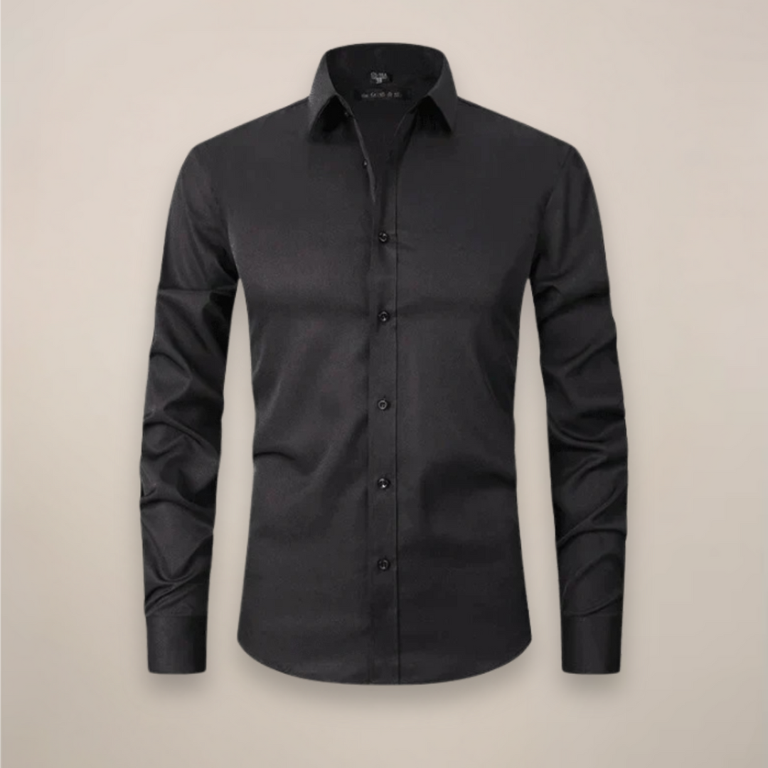 Men's wrinkle-free long sleeve button-down shirt, a classic for business casual and office.
