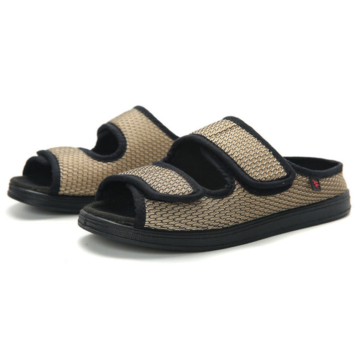 Comfortable men's wide fit slip-on shoes for daily wear, featuring non-slip soles and ventilated design.