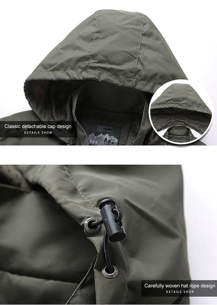 Premium men's softshell jacket. Windproof, waterproof, and breathable outerwear for active lifestyles.