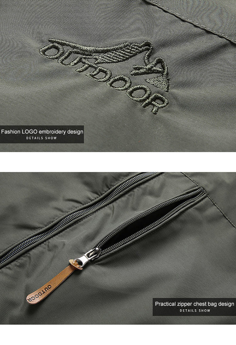 Comfortable men's windproof waterproof softshell jacket, perfect for versatile outdoor and casual use.
