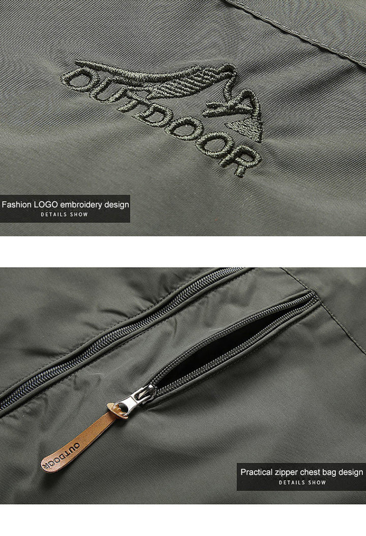 Comfortable men's windproof waterproof softshell jacket, perfect for versatile outdoor and casual use.