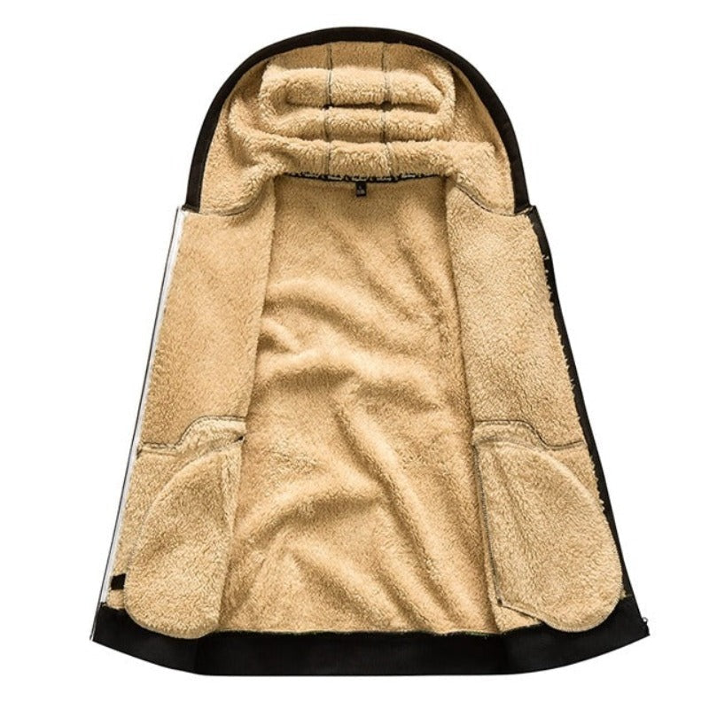 Versatile men's winter outerwear vest with a wool blend, offering warmth and comfort for various cold weather activities.