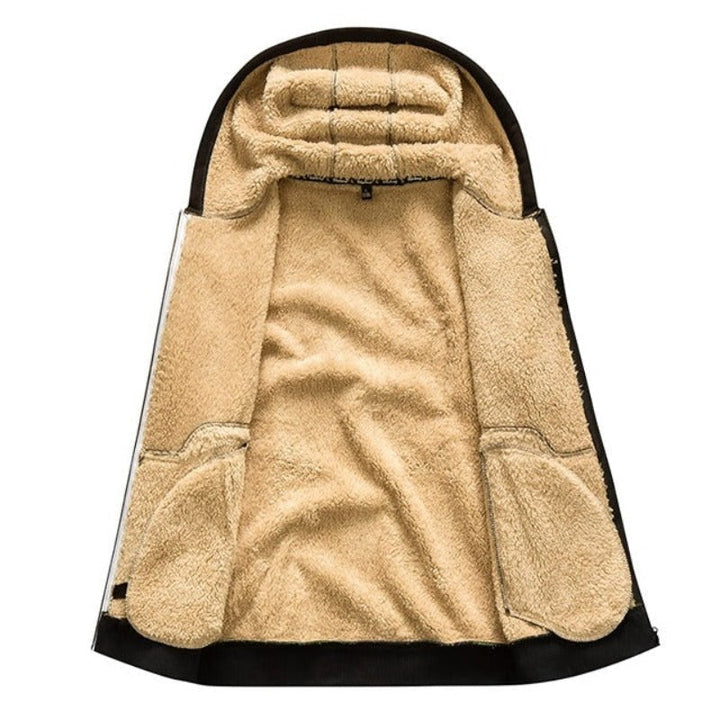 Versatile men's winter outerwear vest with a wool blend, offering warmth and comfort for various cold weather activities.