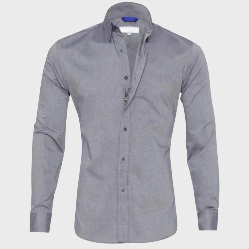 Fashionable men's dress shirt, wrinkle-free, for a sleek, comfortable business outfit.