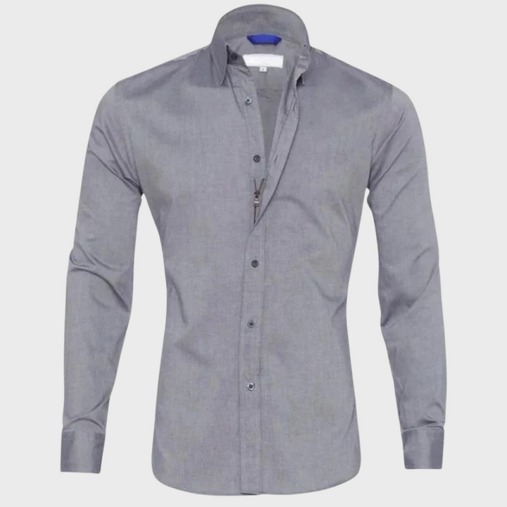 Fashionable men's dress shirt, wrinkle-free, for a sleek, comfortable business outfit.