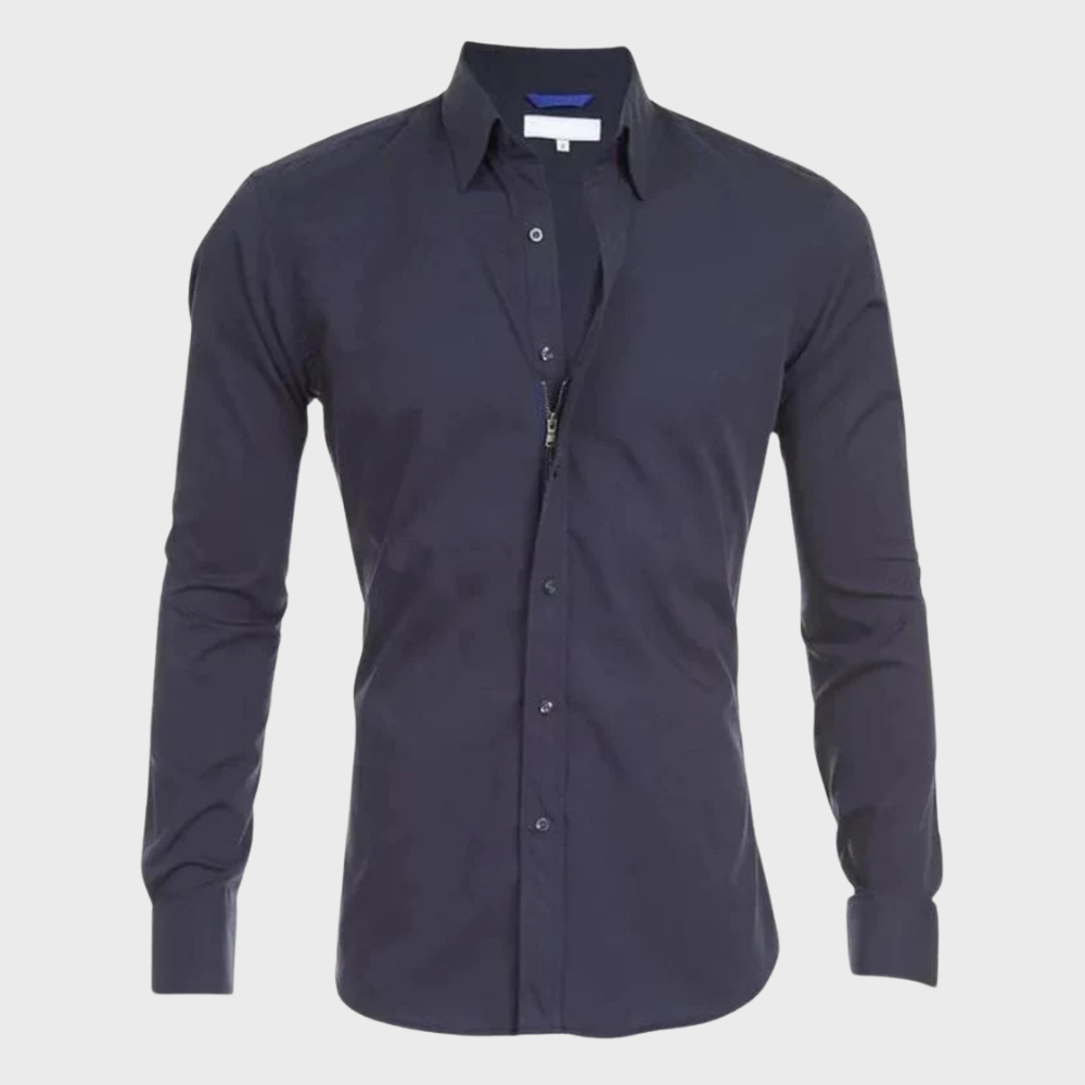 Long sleeve men's business shirt, wrinkle-free technology for a sharp, professional image.