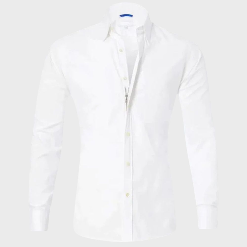 Essential men's wrinkle-free shirt, suitable for office, travel, and a refined appearance.