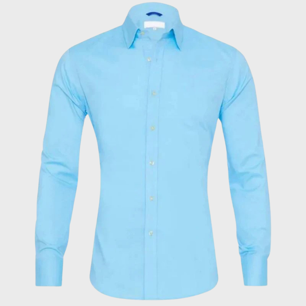 Men's Milan shirt, an easy-care, long sleeve essential for any professional setting.