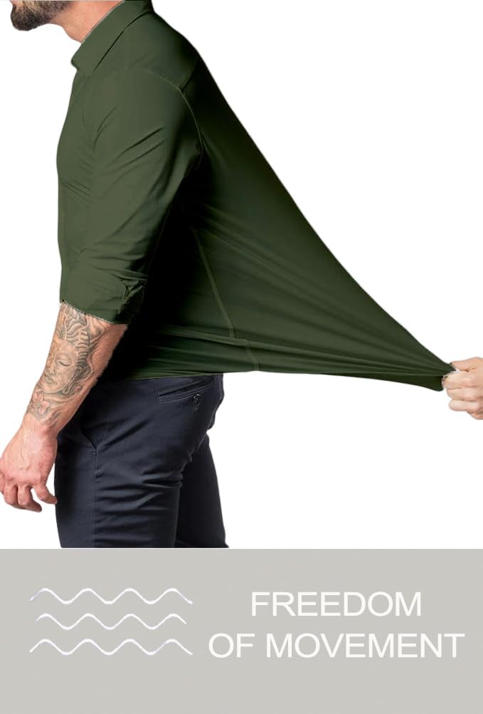 Men's easy care slim fit shirt, wrinkle-free, ensuring a sharp and professional appearance.