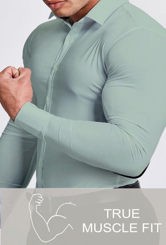 The David men's wrinkle-free slim fit dress shirt, combining style and function.