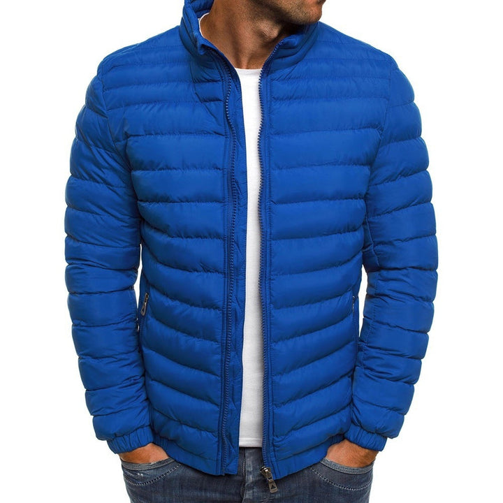 Versatile men's Xander Luxe puffer jacket, offering a casual yet luxurious look for modern winter style.