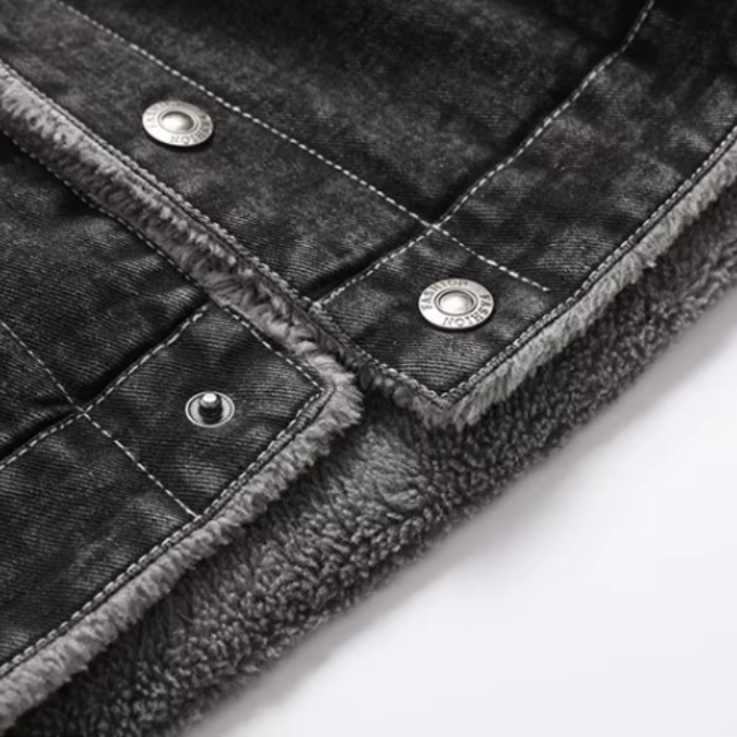 Men's Yukon Trucker Jacket flat lay, showcasing classic design & quality, essential outerwear.