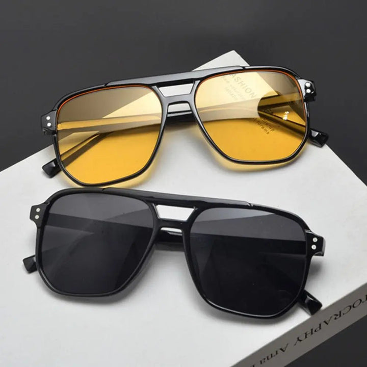 Stylish Men's Zenith Aura UV400 fashion sunglasses, providing durable eye protection for modern outdoor wear.