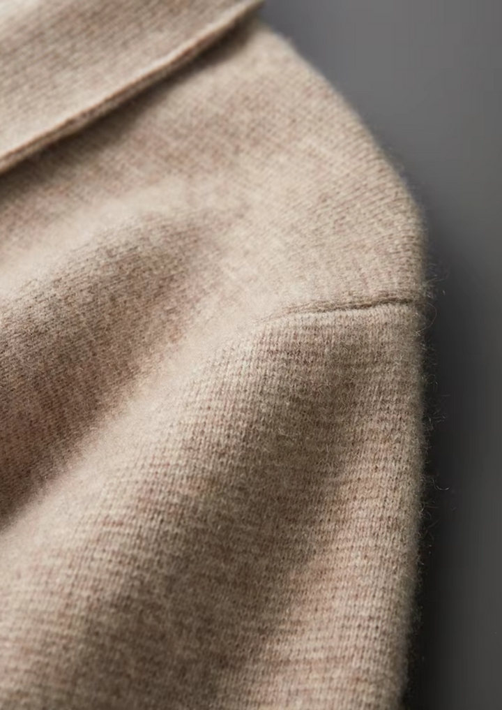 All-season men's zip-up cardigan sweater. A versatile long-sleeve layer for men's clothing.