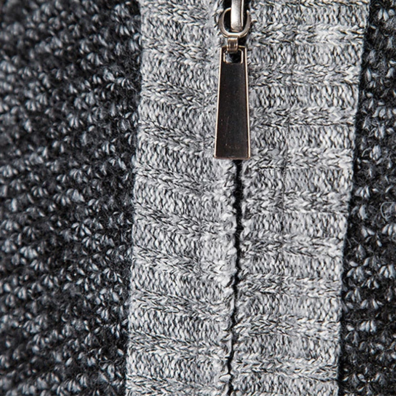 Stylish men's woolen zip vest, perfect for layering. Warm outerwear for a versatile look.