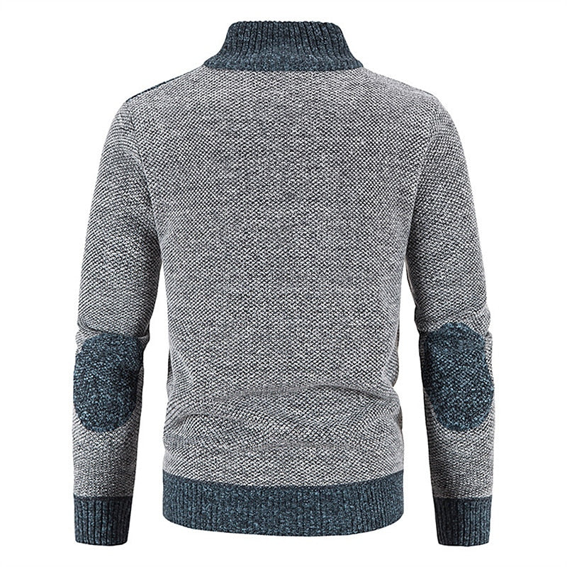 Men's fashion: stylish layered zip vest and jumper outfit for a modern, warm & comfortable look.