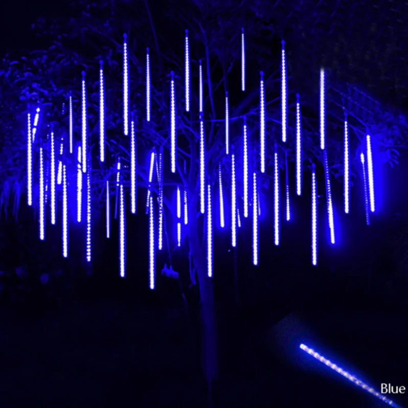 Mesmerizing snowfall LED lights for magical indoor & outdoor decor. Cascading winter holiday & Christmas party lights.