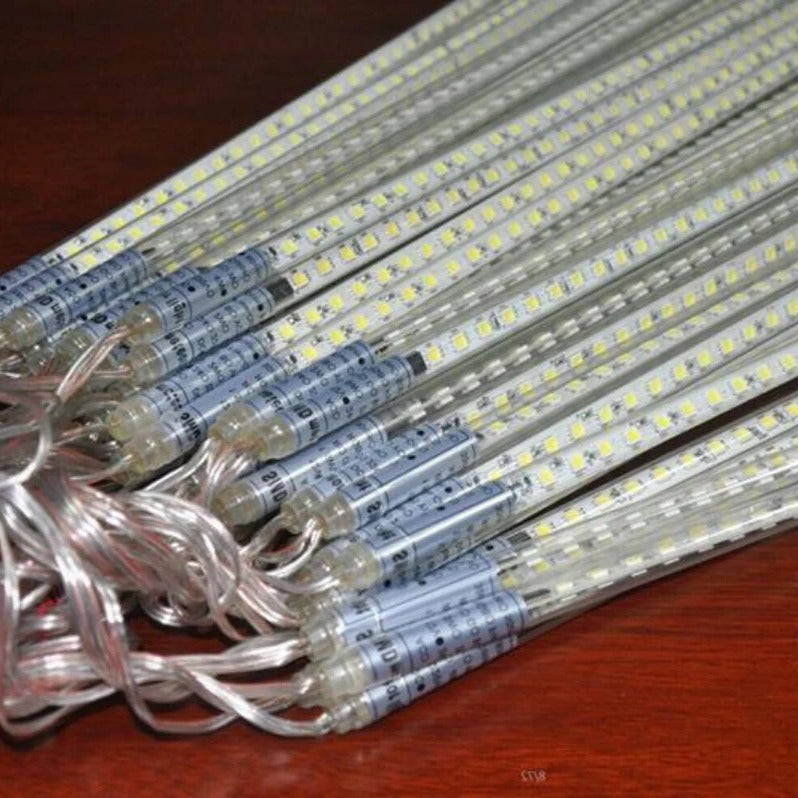 Cascading LED snowfall lights, bringing magical winter festive decor to your home. Great for indoor/outdoor Christmas displays.