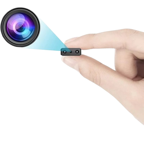 Micro HD WiFi camera for discreet home security monitoring; ideal nanny cam with HD video.