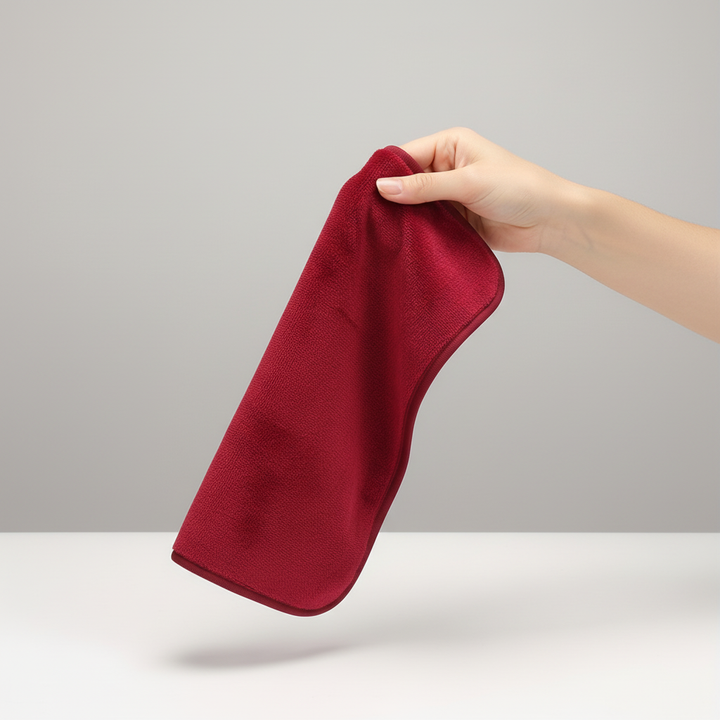 Unisex MicroVelvet cleaning cloth, gentle and reusable for streak-free cleaning.