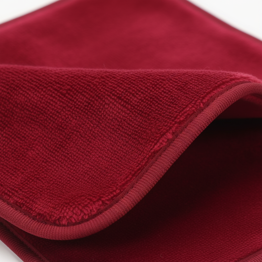 Close-up of MicroVelvet microfiber cleaning cloth texture, showing its ultra-soft pile.