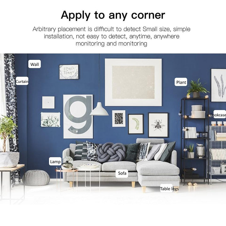 Compact WiFi 1080P security camera for home, featuring wireless connectivity, motion detection, & IR night vision.