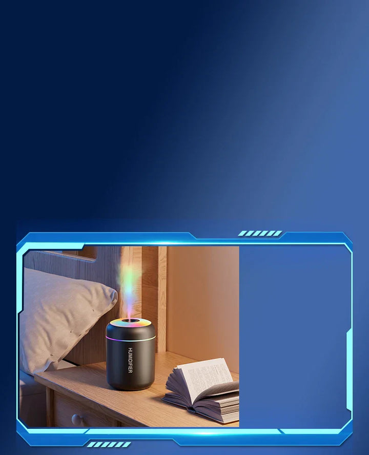 USB essential oil diffuser & humidifier with soft LED light, suitable for bedroom & small spaces