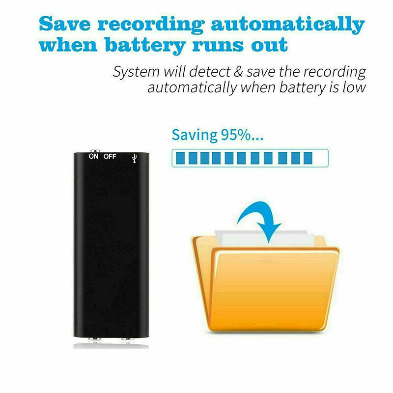 Ultra-portable voice recorder, 8GB, discreet tool for interviews and personal use