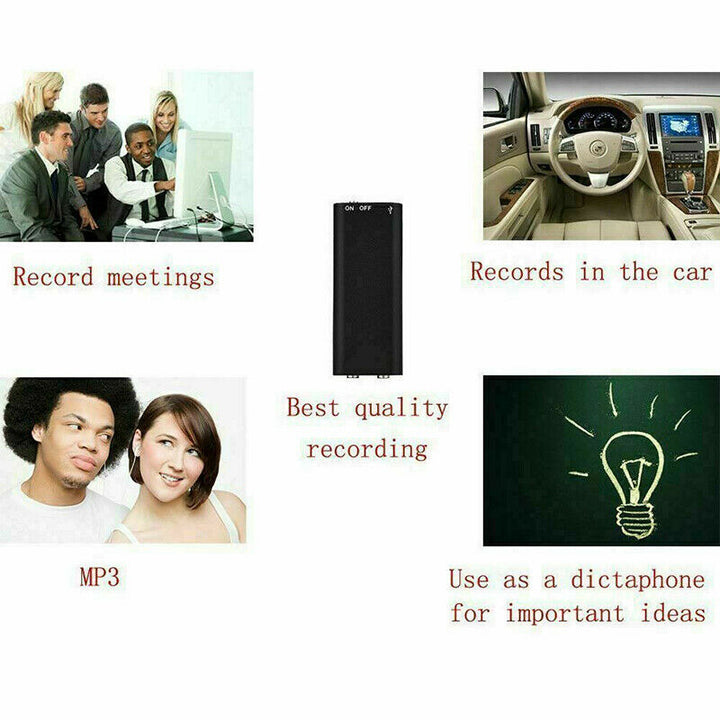 Small voice recorder with integrated 8GB u-disk, perfect for on-the-go audio capture