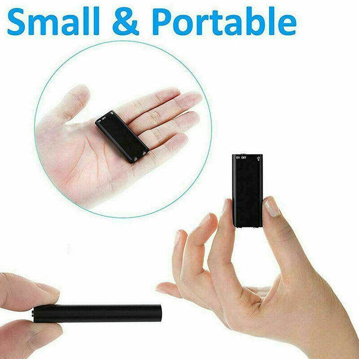 Discreet voice recorder with 8GB storage, easy to use for voice notes and reminders