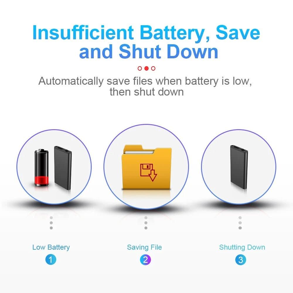 High-quality, discreet & portable mini voice recorder with voice activation.