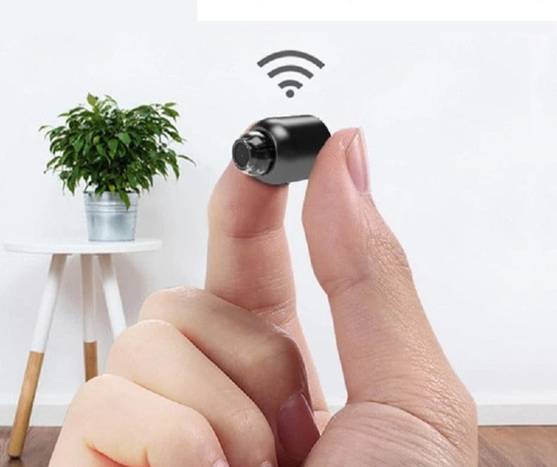 Clear 1080p Mini WiFi security camera, ideal for detailed outdoor & indoor home surveillance and monitoring.