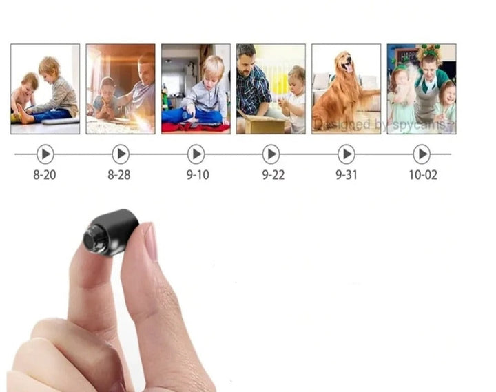 Compact mini WiFi security camera, 1080p for versatile indoor & outdoor home surveillance with easy setup.