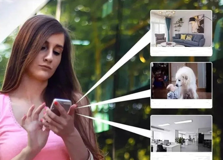 Ensure home security with this 1080p Mini WiFi outdoor/indoor surveillance camera with motion alerts.