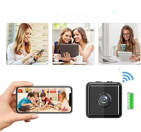 Durable wireless 1080P mini security camera for outdoor home surveillance, smart motion detection.