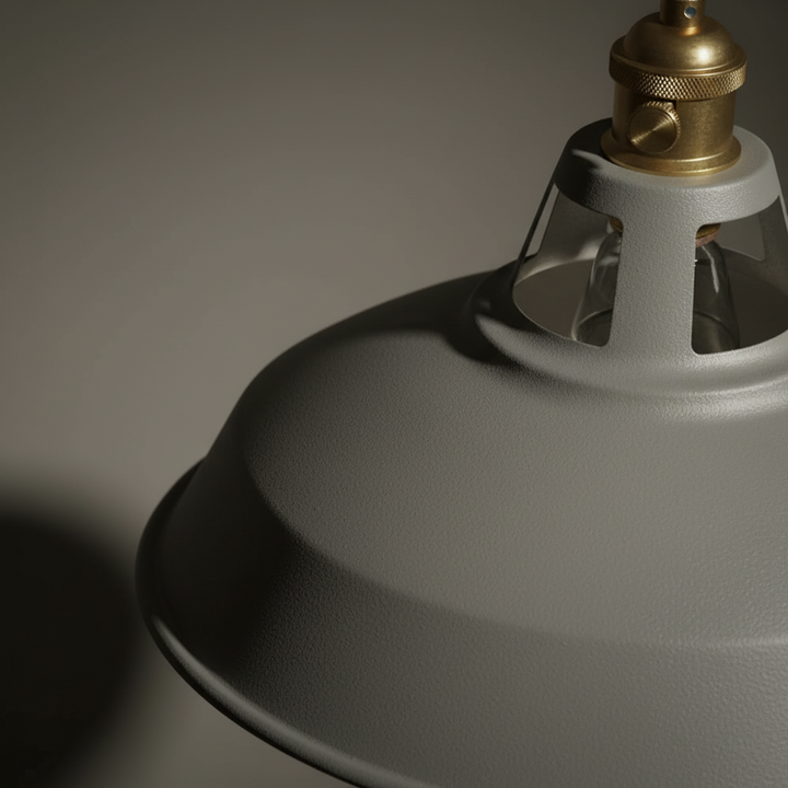 Sleek metal pendant light in black, industrial and minimalist for modern home decor, IronLume