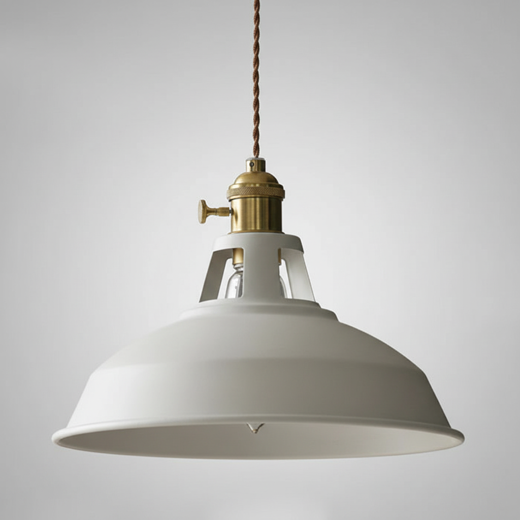 Industrial black metal hanging lamp, minimalist design, elegant home decor lighting fixture