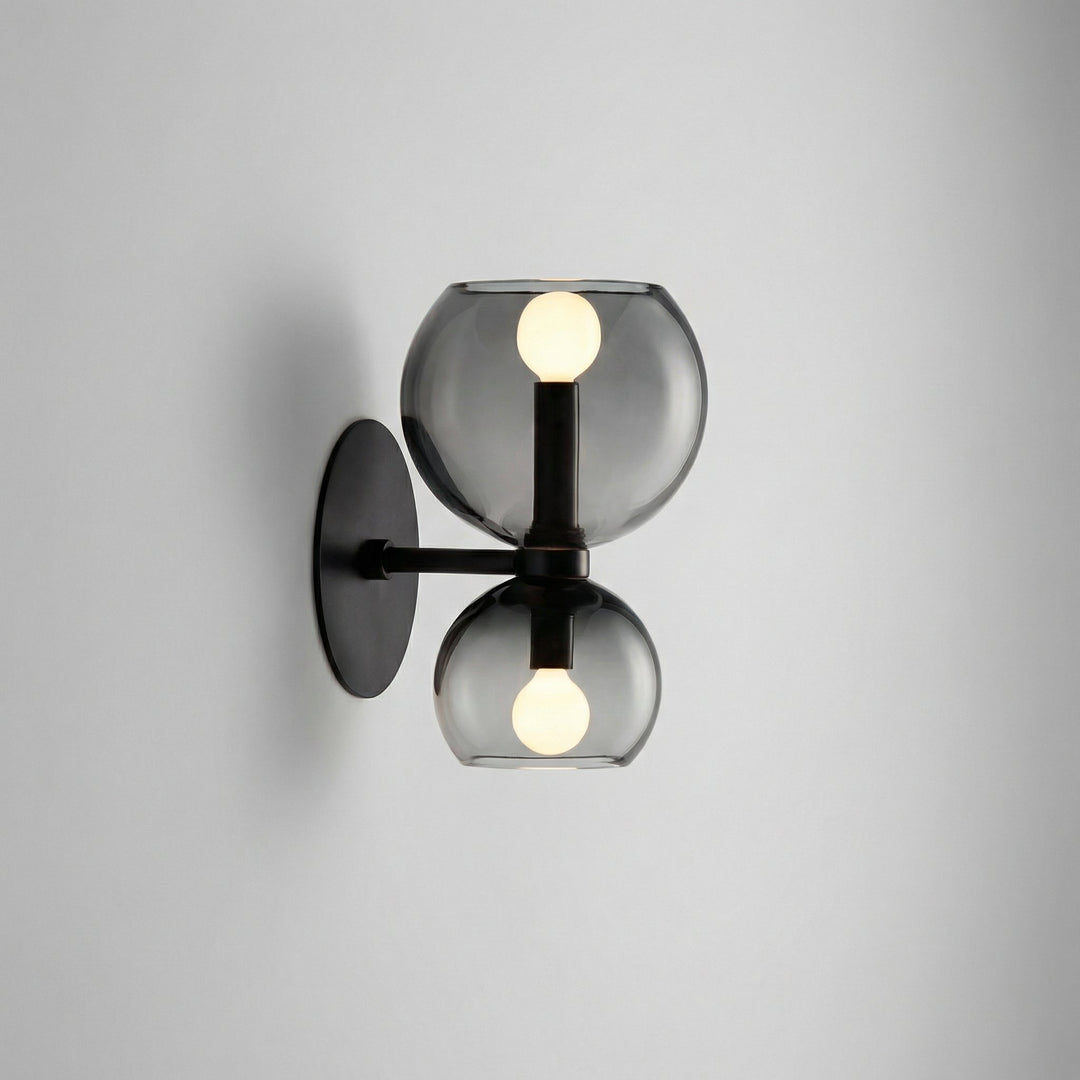 Modern Glowetta minimalist wall sconce with dual LED lights, perfect for indoor spaces
