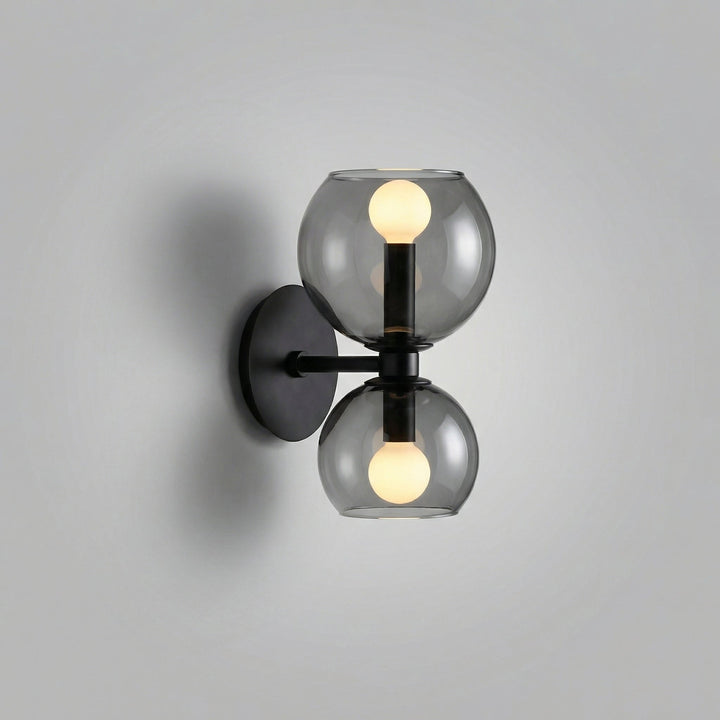Stylish Glowetta double light wall sconce, minimalist LED indoor lighting for a clean aesthetic