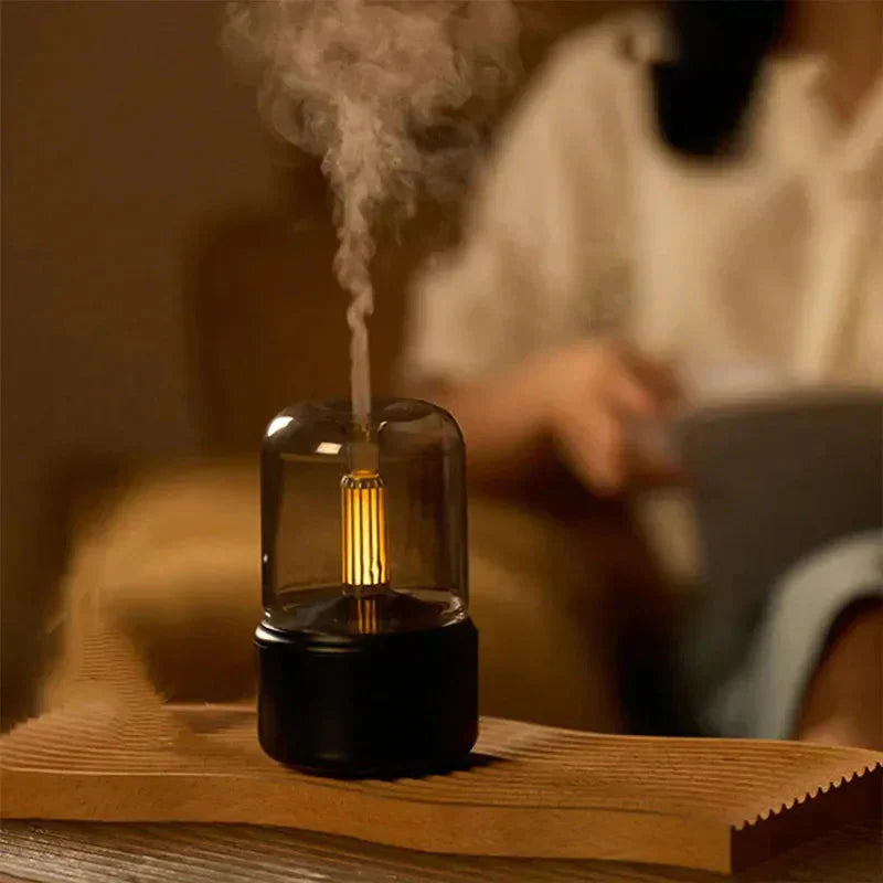 Minimalist electric aroma diffuser & humidifier, perfect for relaxation & home wellness with essential oils.