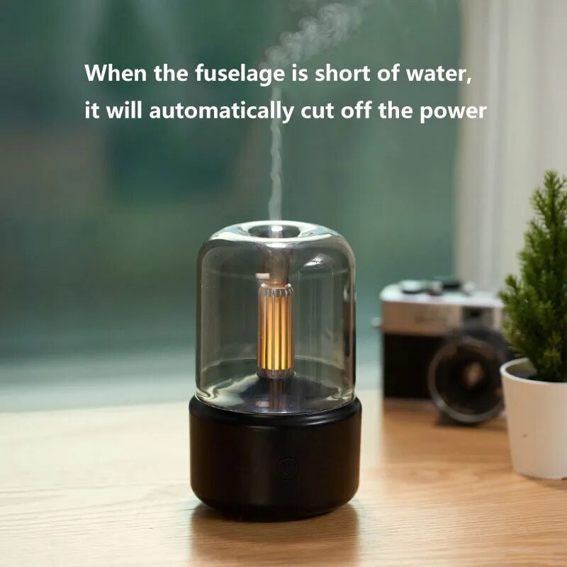 AromaLux electric humidifier and essential oil diffuser promoting relaxation & wellness, featuring auto shutoff.