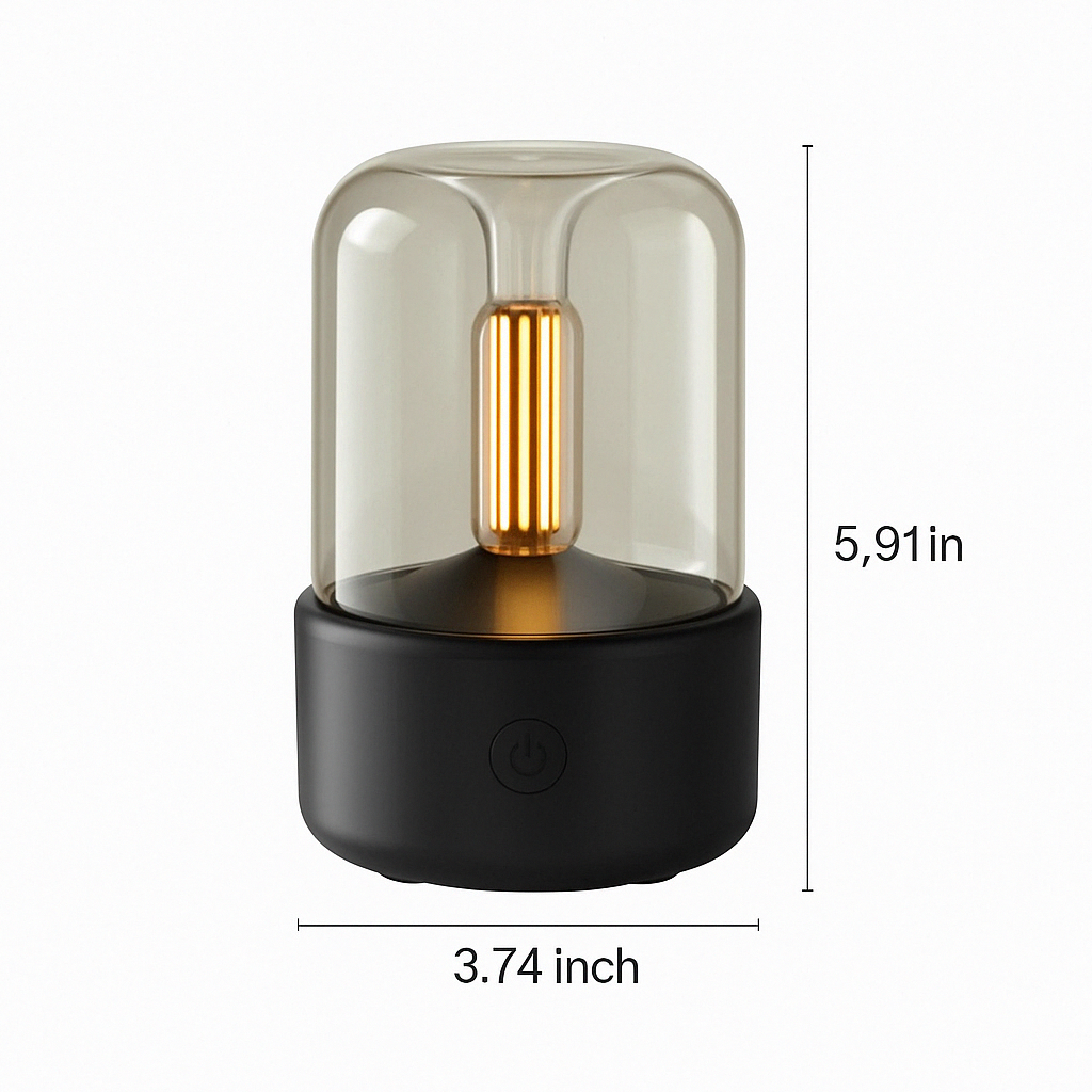 White minimalist electric aroma diffuser and cool mist humidifier for essential oils, perfect for home wellness.